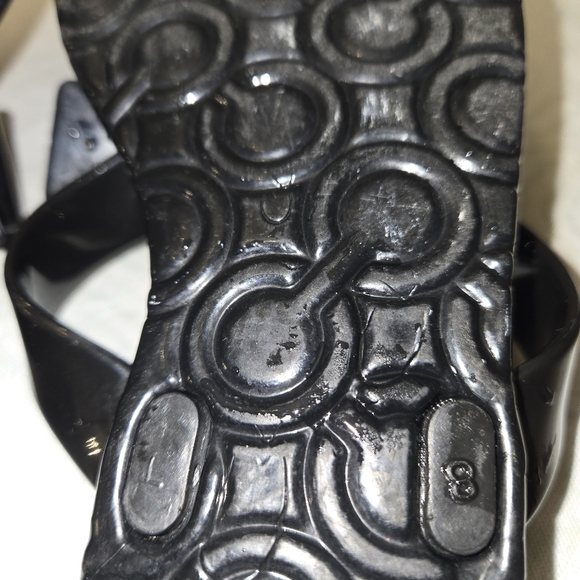 Coach Black Jelly Bow Sandals Size 8 - Picture 5 of 8